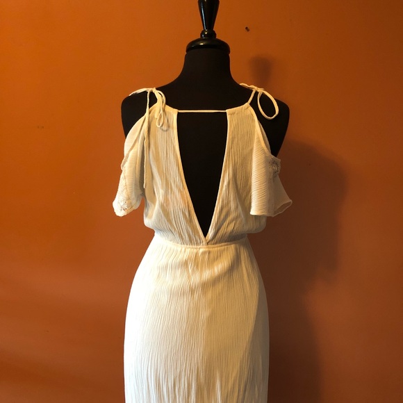 Flying Tomato Embroidered Cold Shoulder Maxi Dress - Picture 3 of 6